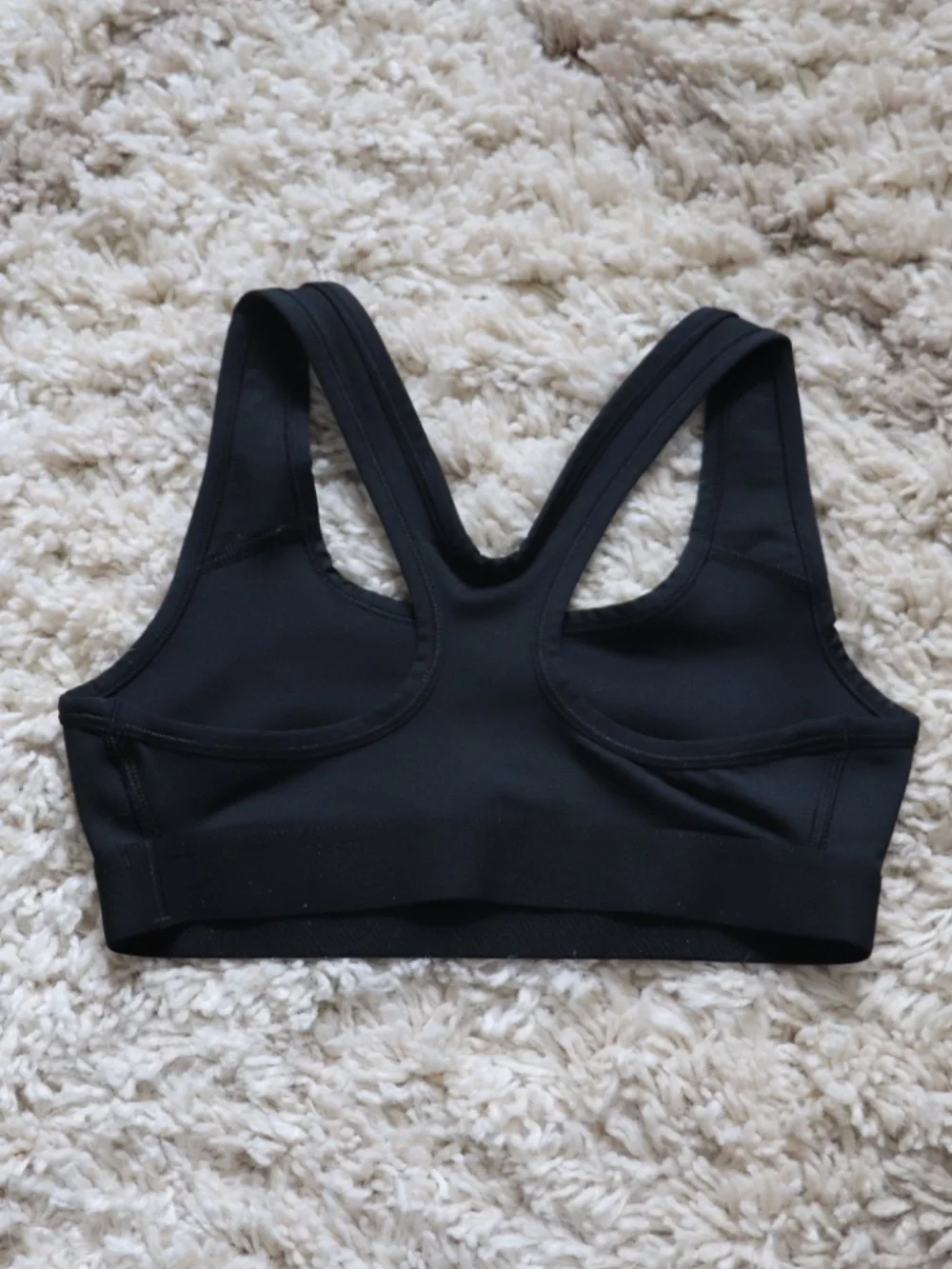 Nike Big Kids' (Girls') Sports Bra Racer Back Color Black Size Small - Picture 2 of 6